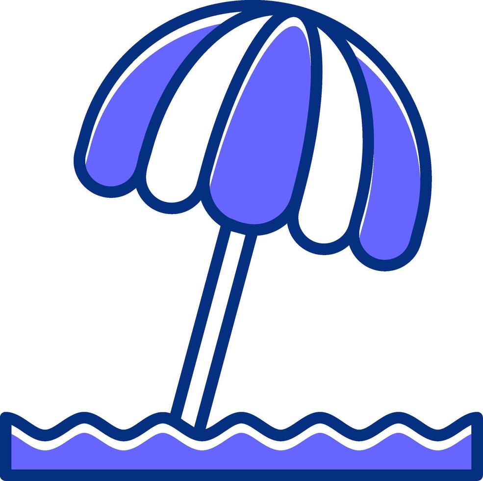 Parasol Filled Slip Style Icon vector