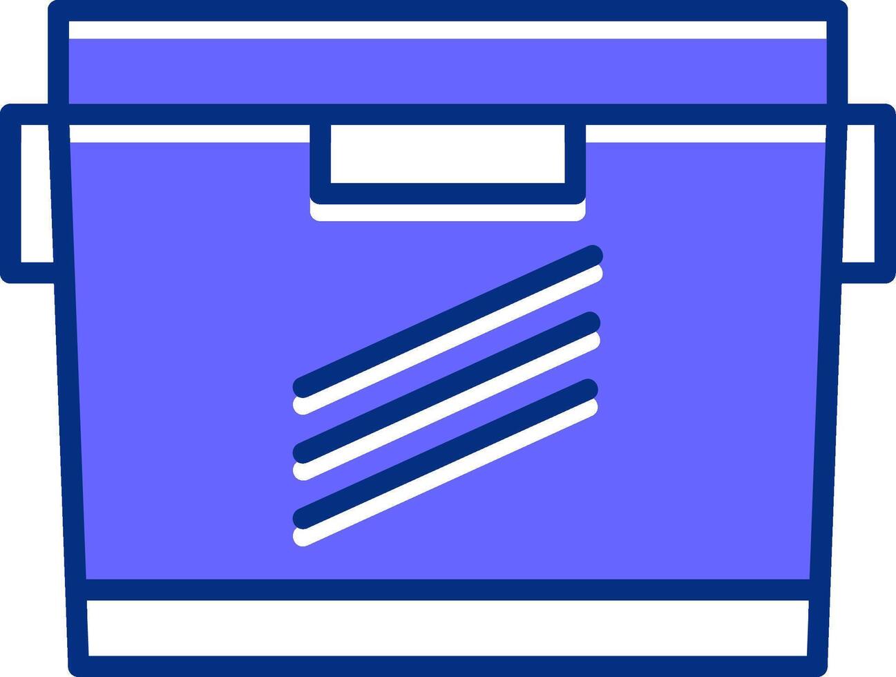 Cooler Filled Slip Style Icon vector