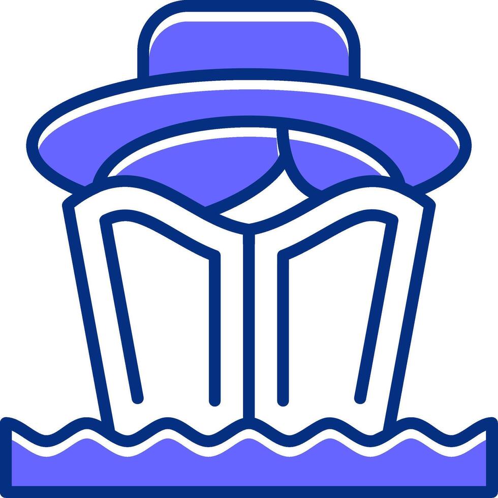 Beach reading Filled Slip Style Icon vector