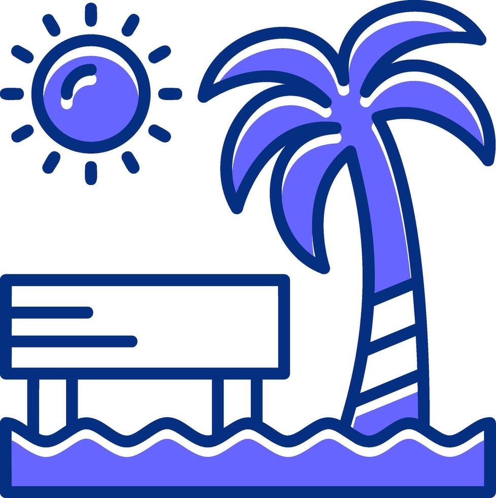 Beach concert Filled Slip Style Icon vector