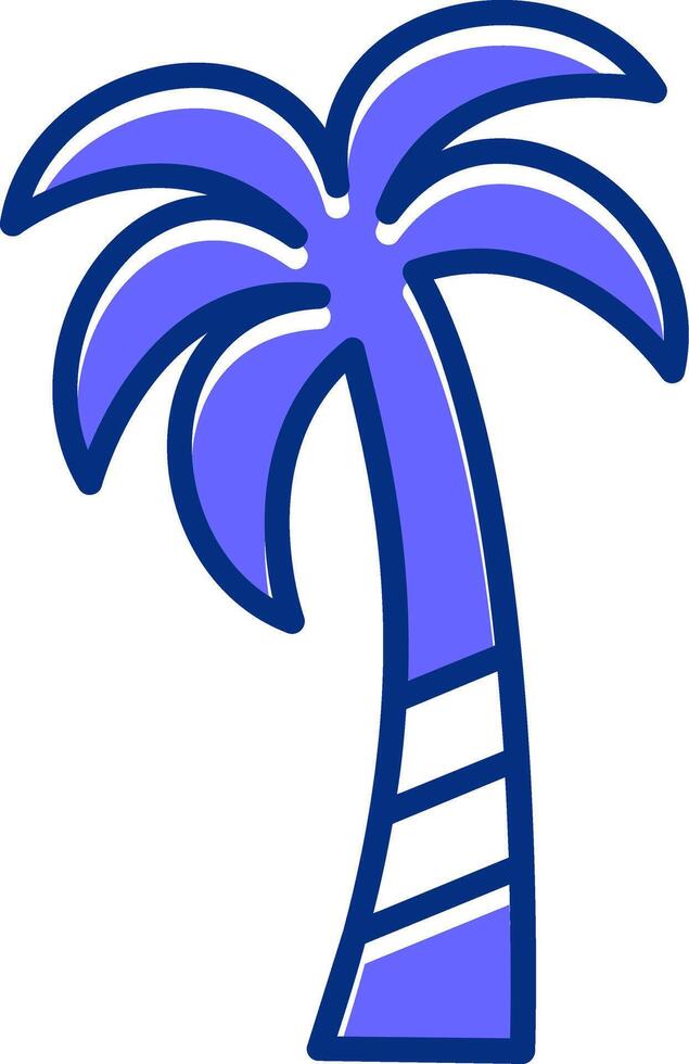 Palm tree Filled Slip Style Icon vector