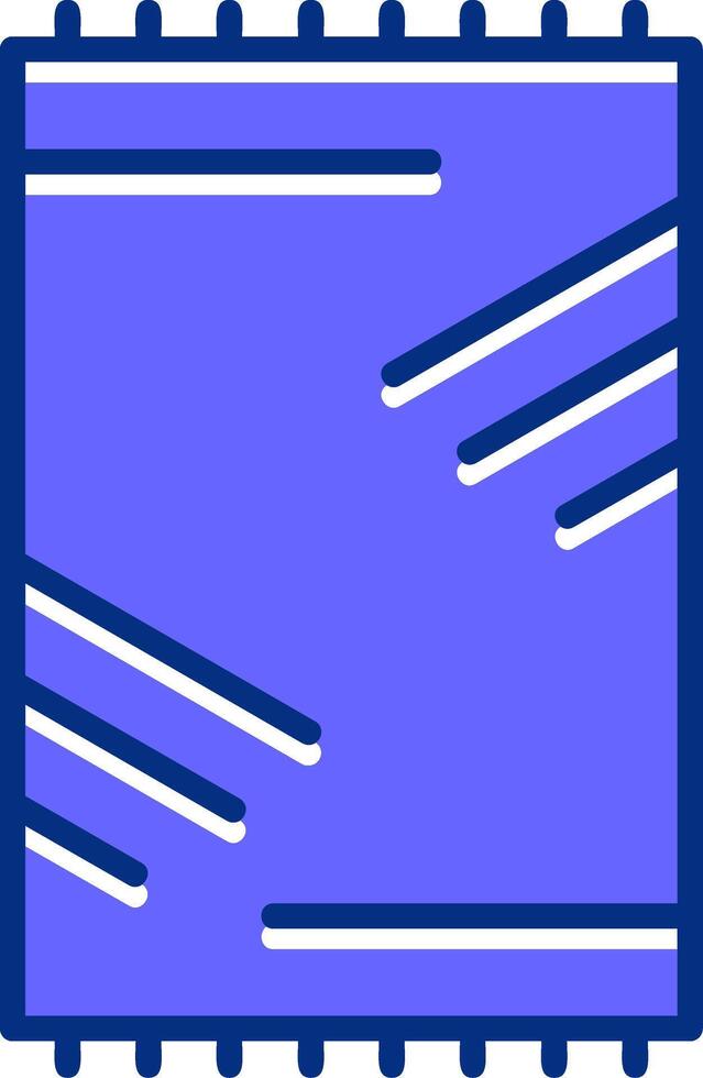 Beach mat Filled Slip Style Icon vector