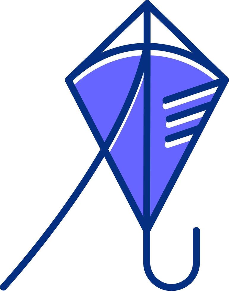 Kite Filled Slip Style Icon vector