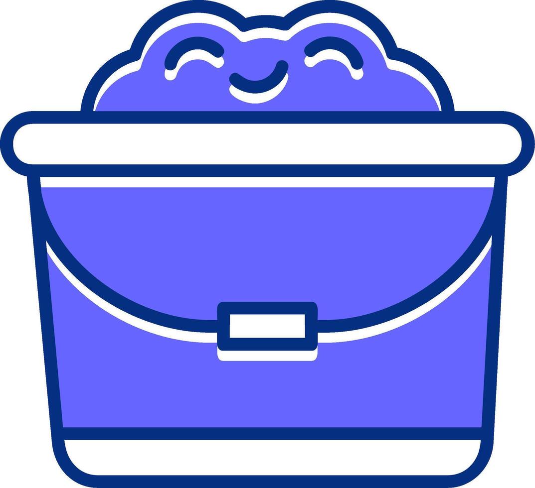 Sand bucket Filled Slip Style Icon vector