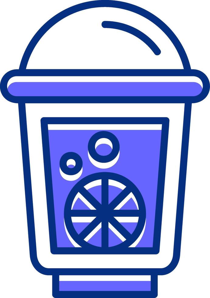 Lemonade Filled Slip Style Icon vector