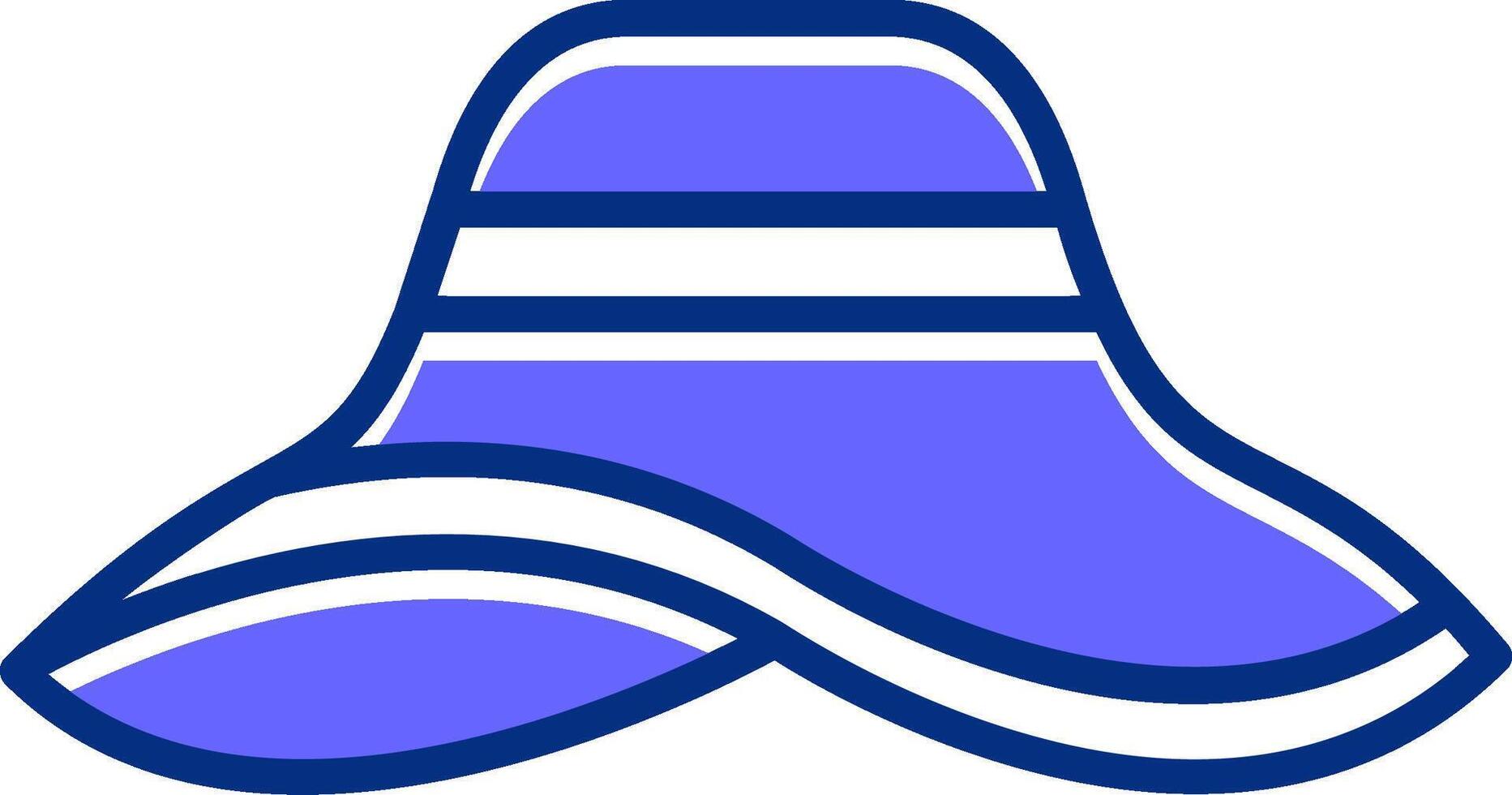 Sun hat Filled Slip Style Icon vector