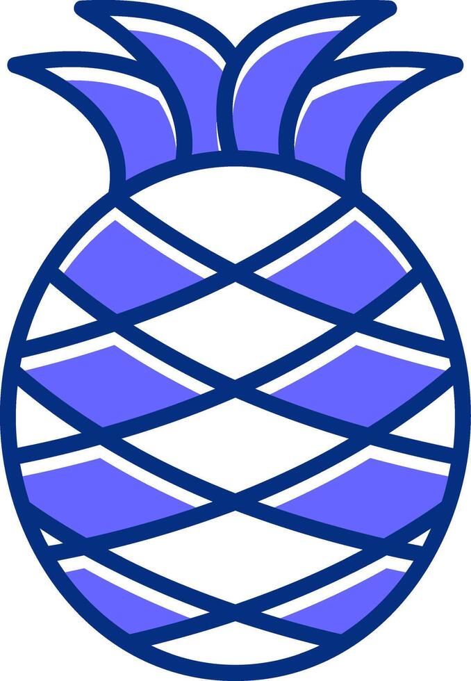Pineapple Filled Slip Style Icon vector