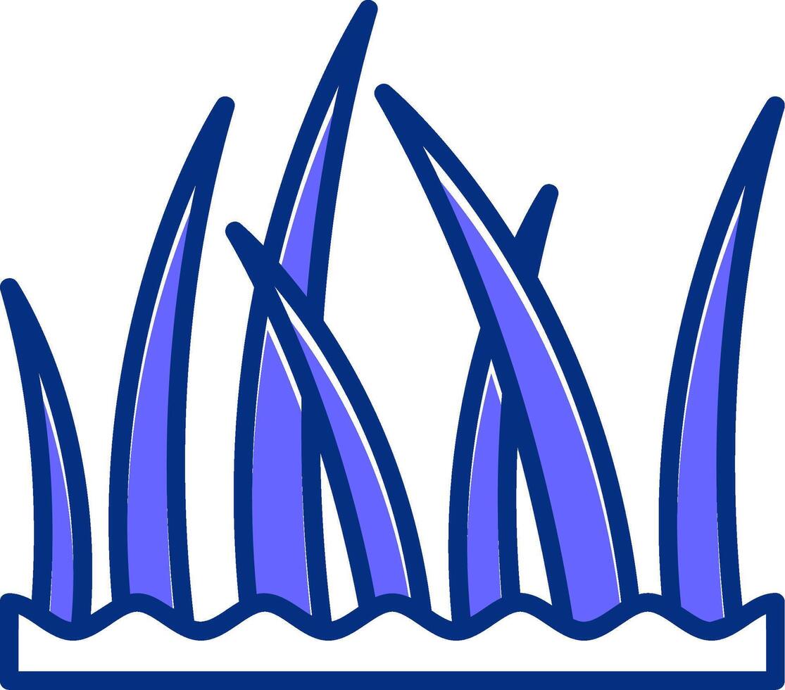 Beach grass Filled Slip Style Icon vector