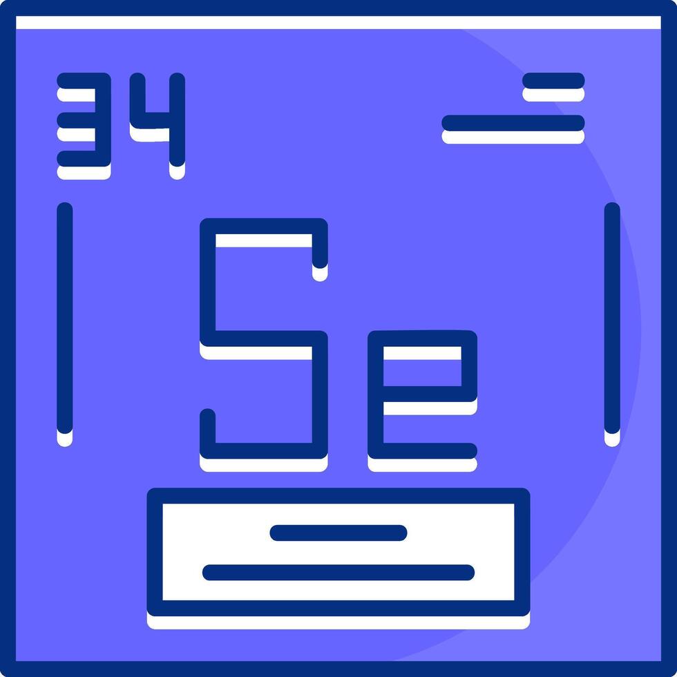 Selenium Filled Slip Style Icon vector