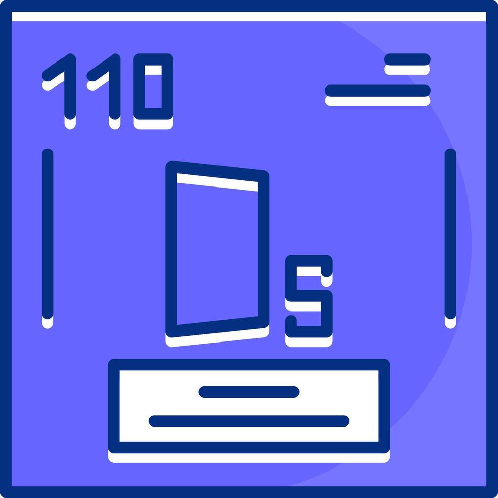 Darmstadtium Filled Slip Style Icon vector