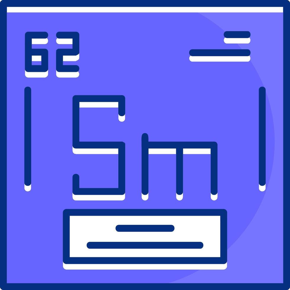 Samarium Filled Slip Style Icon vector
