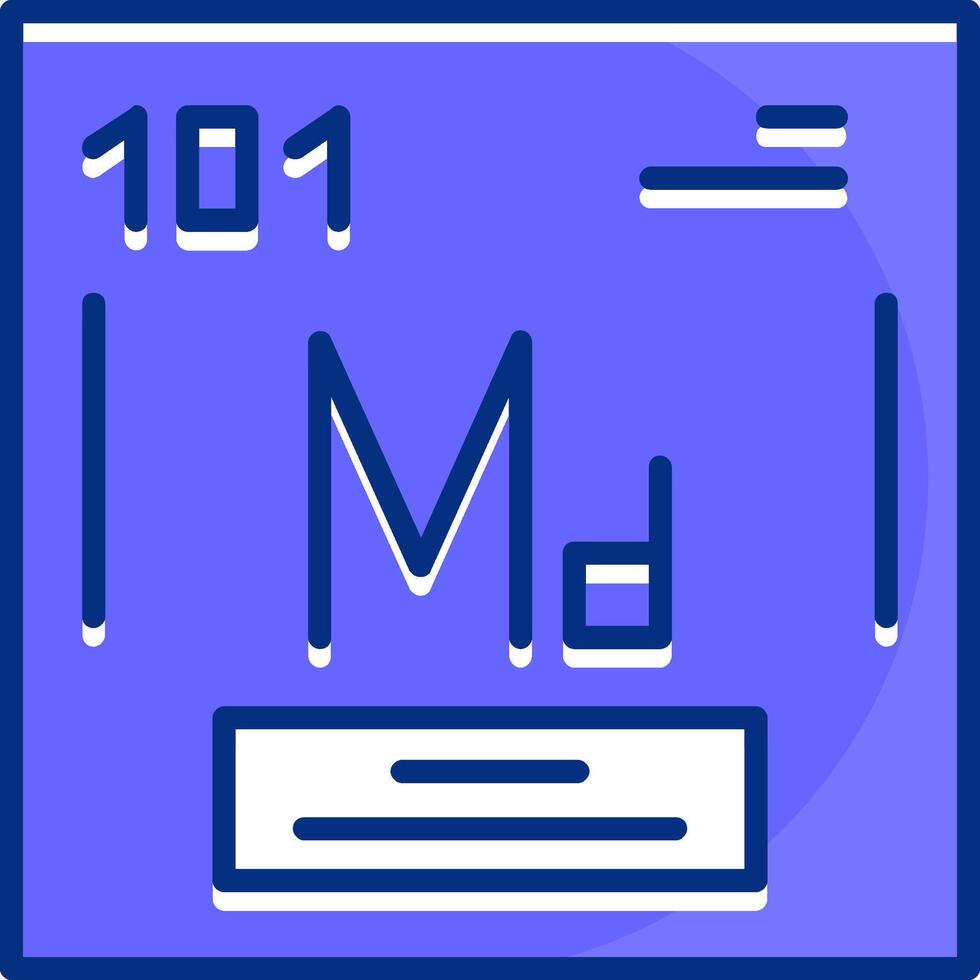 Mendelevium Filled Slip Style Icon vector