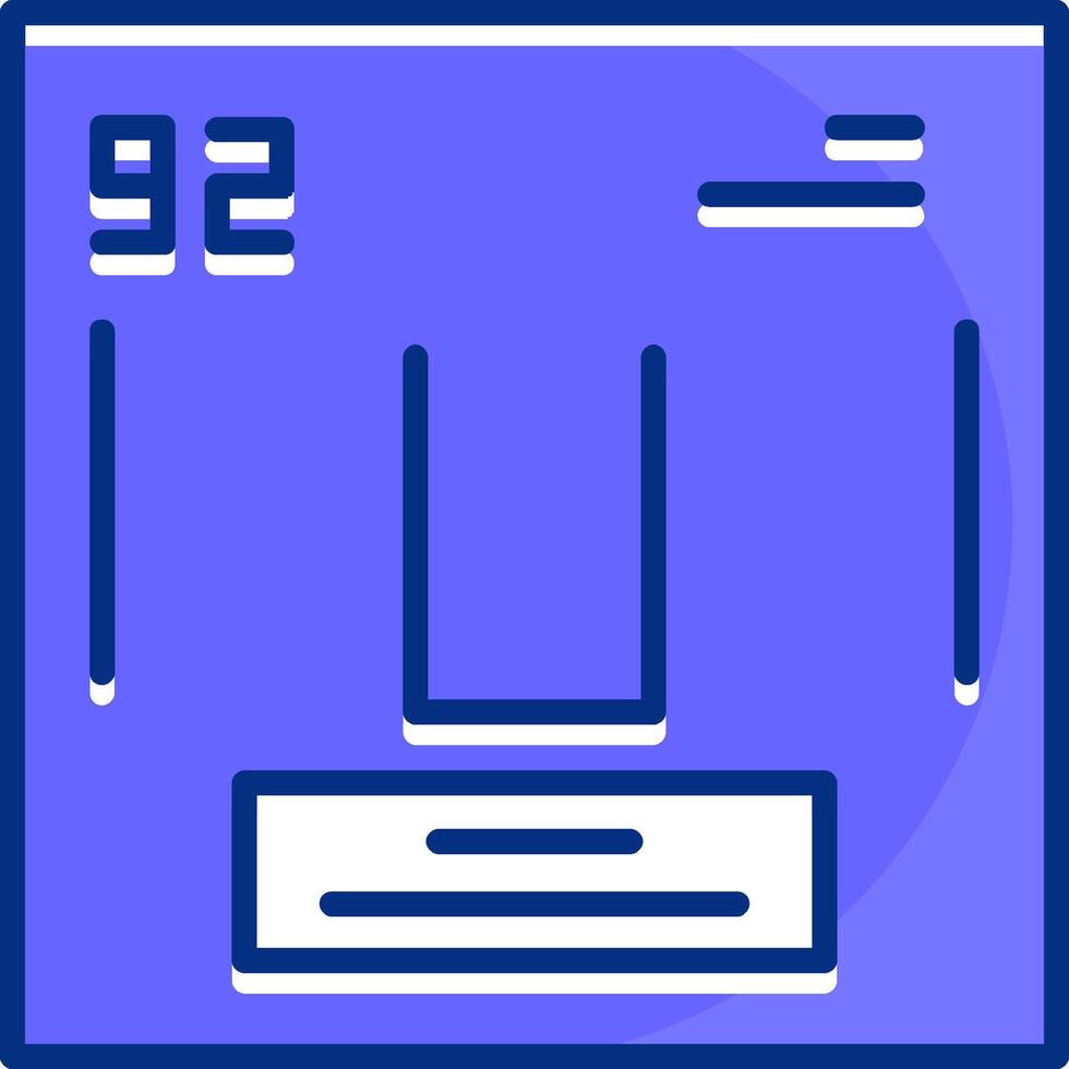 Uranium Filled Slip Style Icon vector