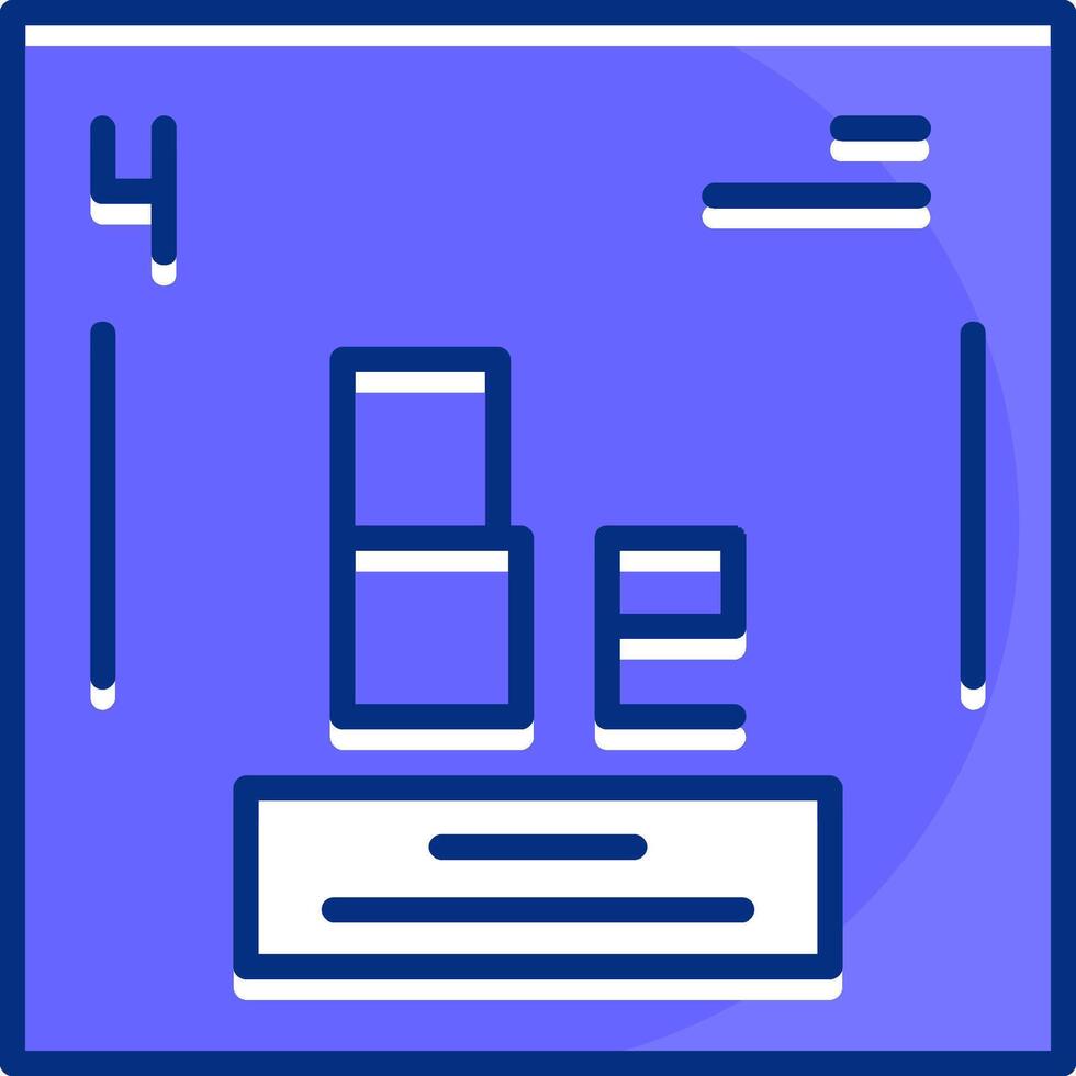 Beryllium Filled Slip Style Icon vector