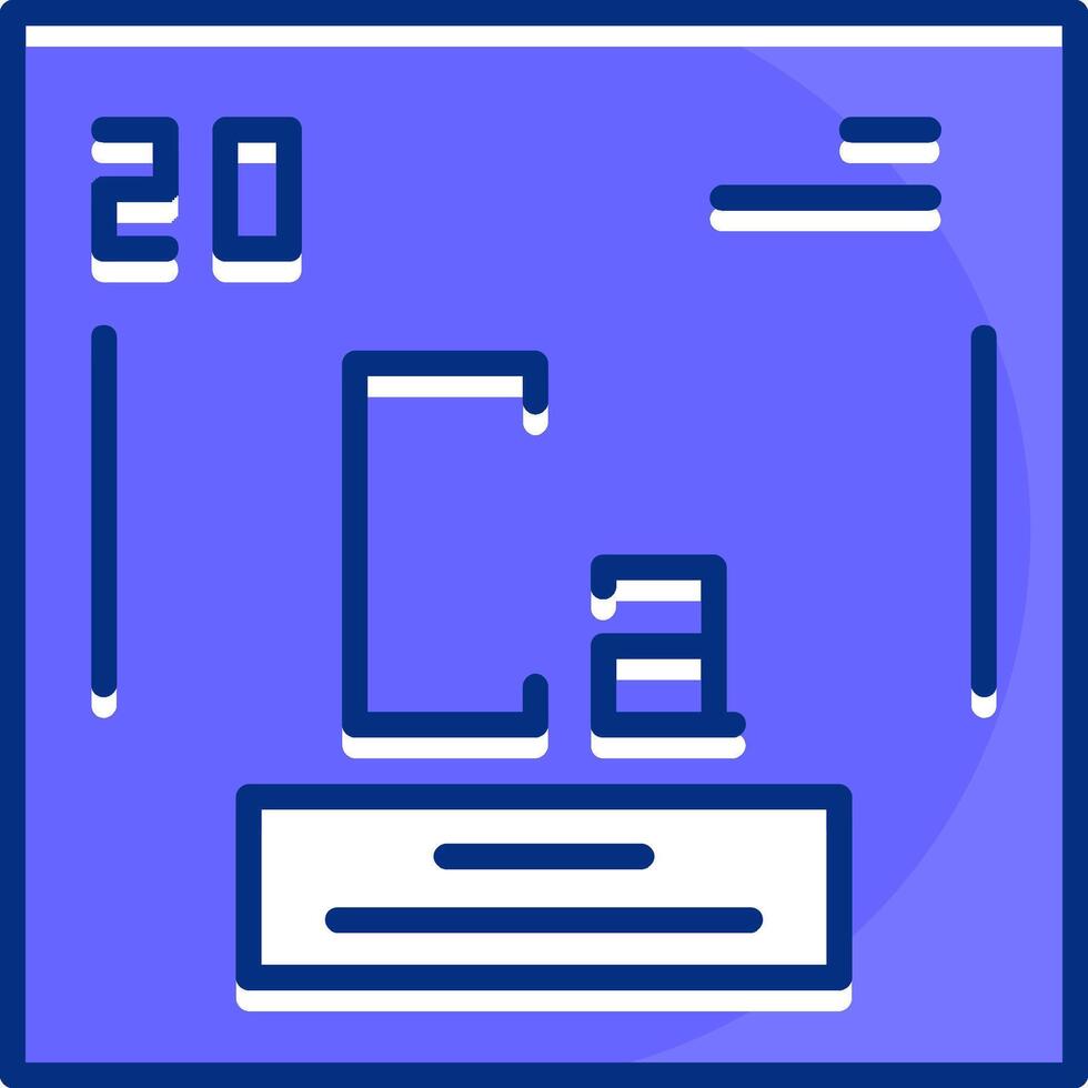 Calcium Filled Slip Style Icon vector