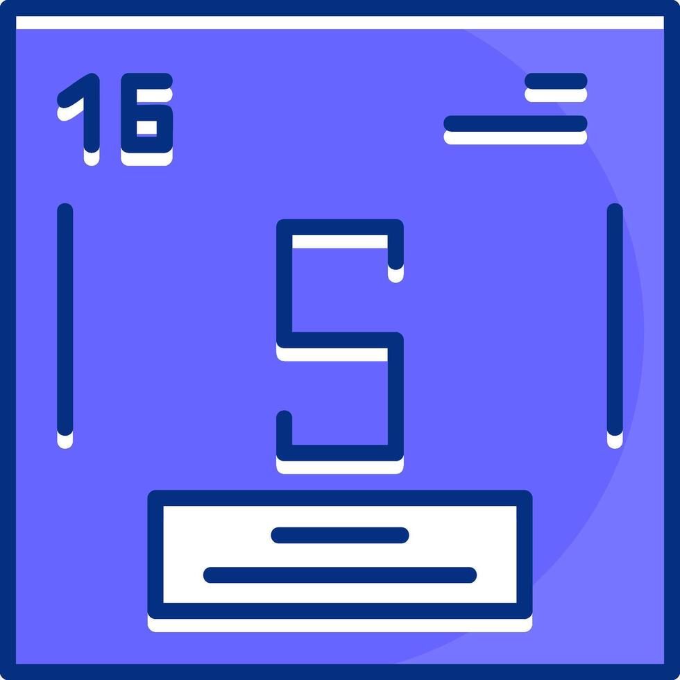 Sulfur Filled Slip Style Icon vector