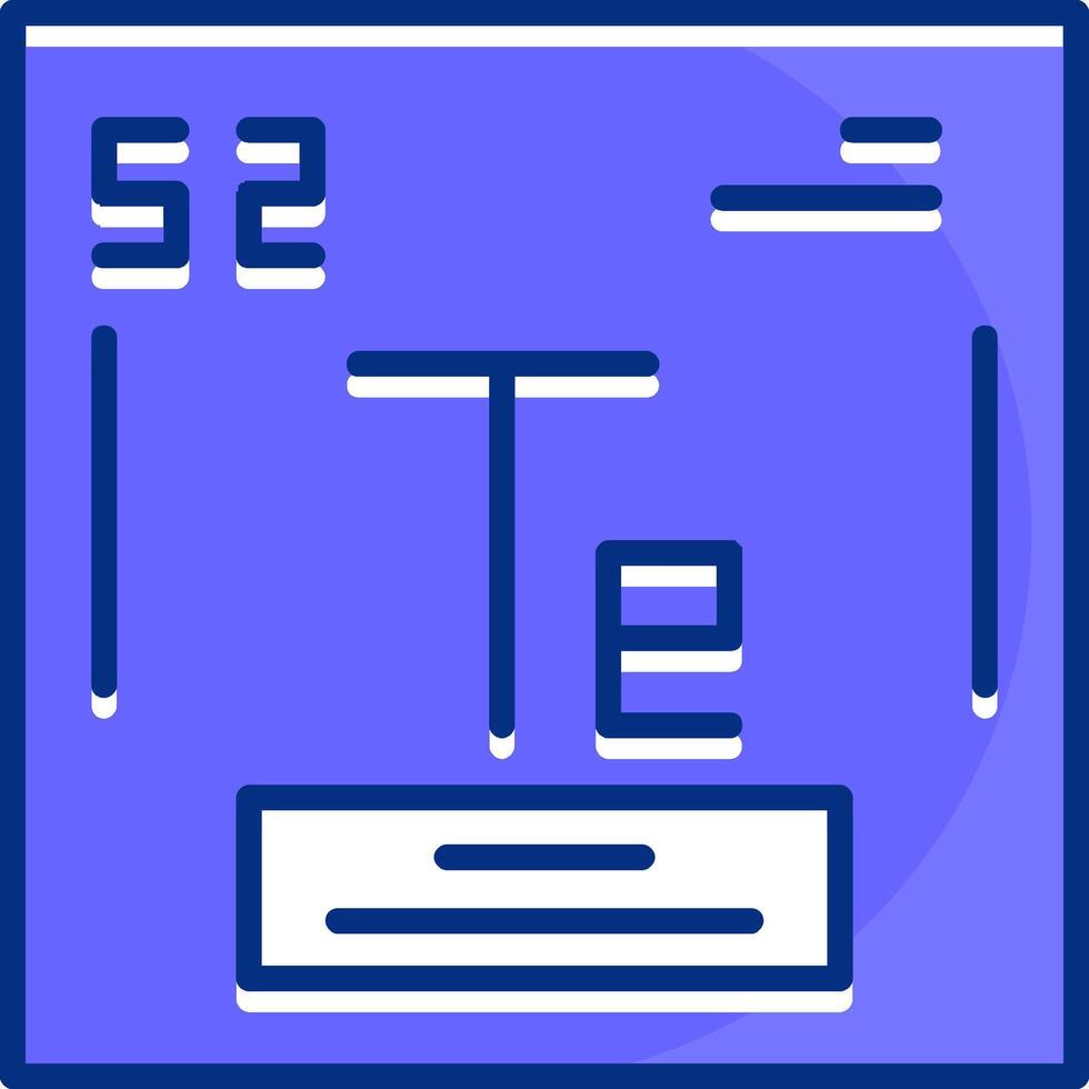 Tellurium Filled Slip Style Icon vector