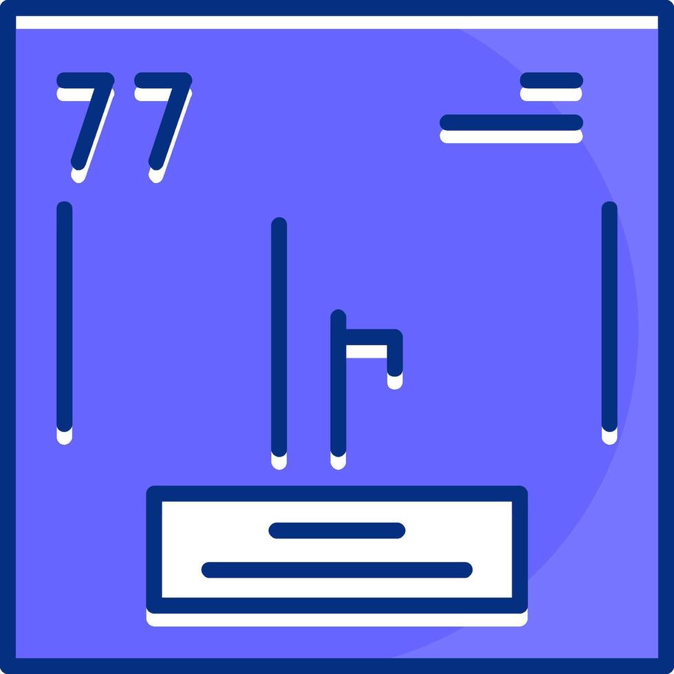 Iridium Filled Slip Style Icon vector
