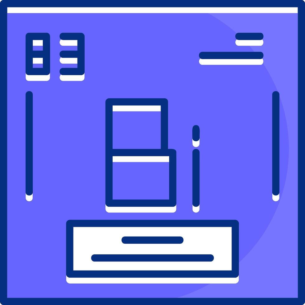 Bismuth Filled Slip Style Icon vector