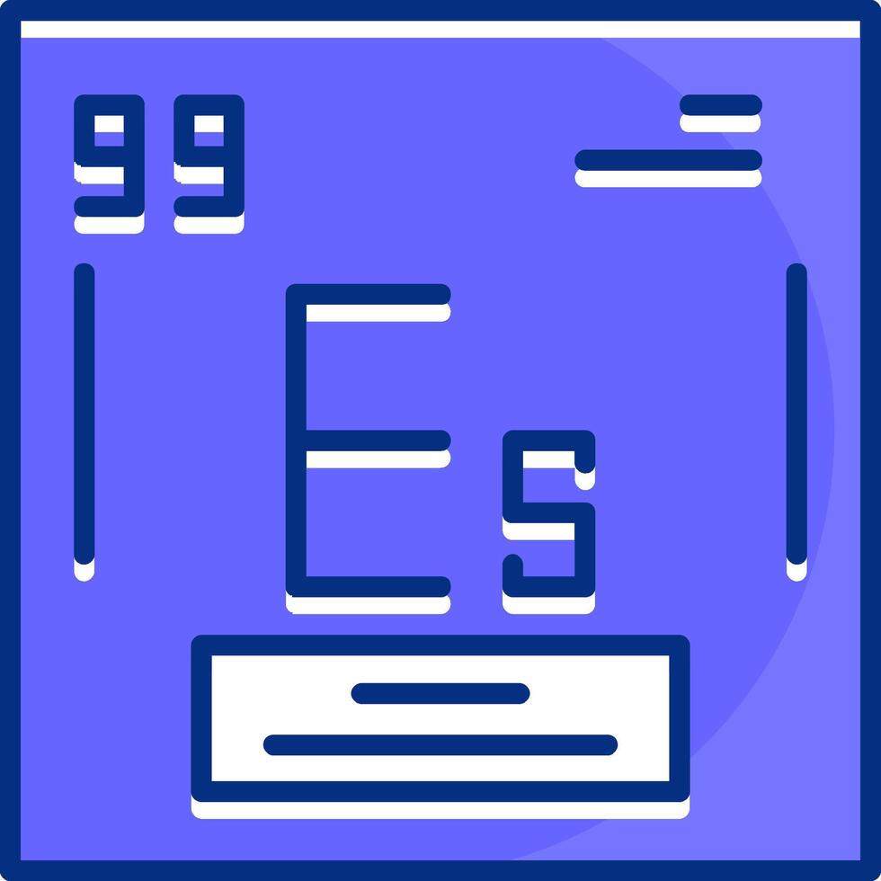 Einsteinium Filled Slip Style Icon vector