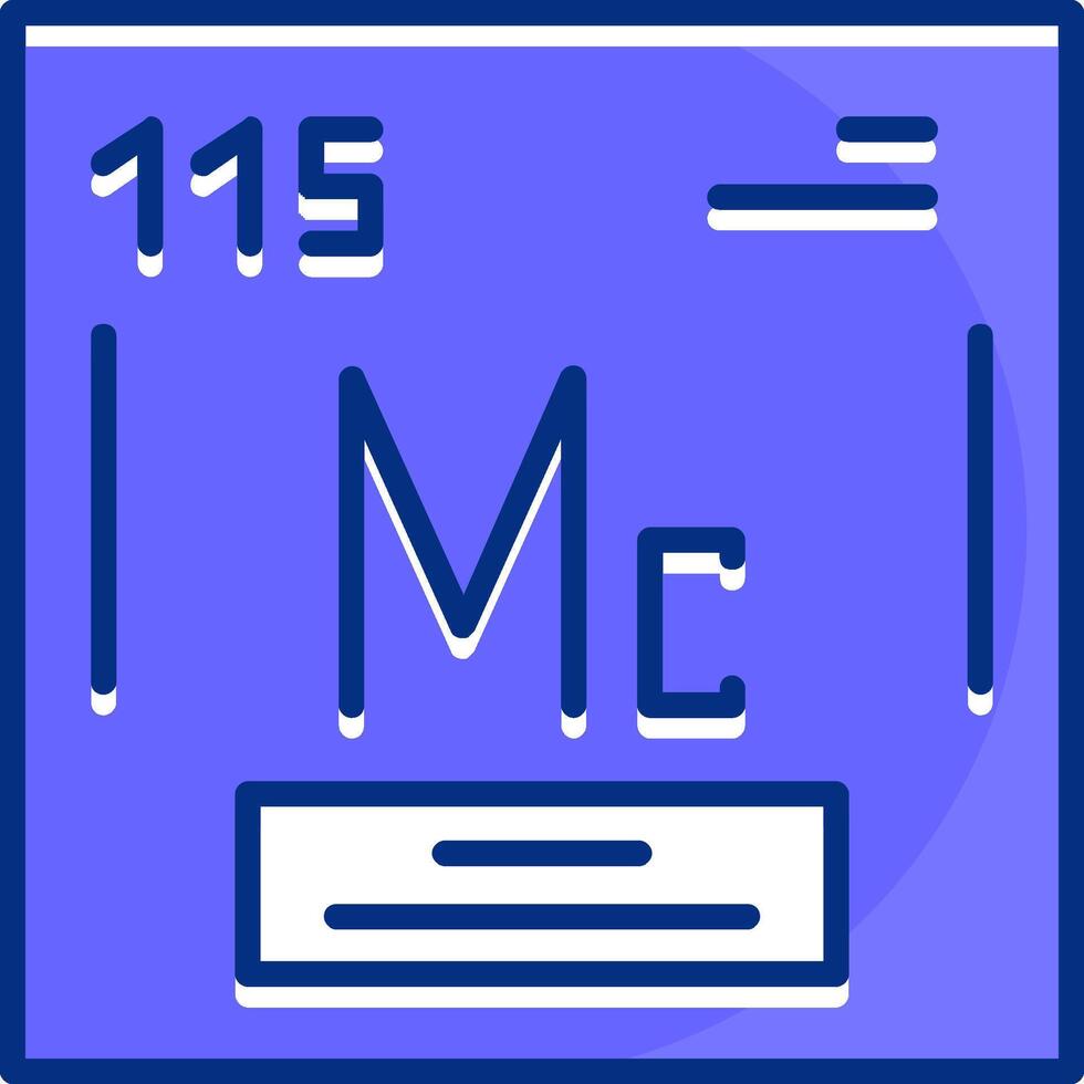 Moscovium Filled Slip Style Icon vector