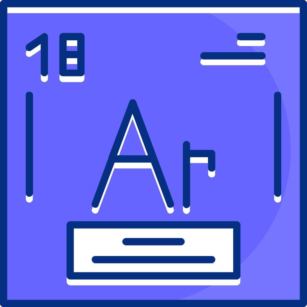 Argon Filled Slip Style Icon vector