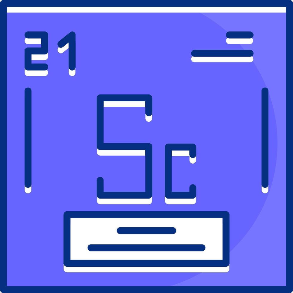 Scandium Filled Slip Style Icon vector