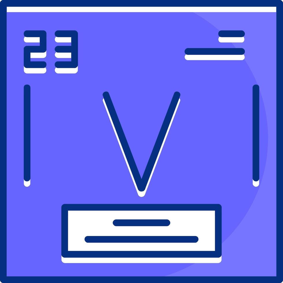 Vanadium Filled Slip Style Icon vector