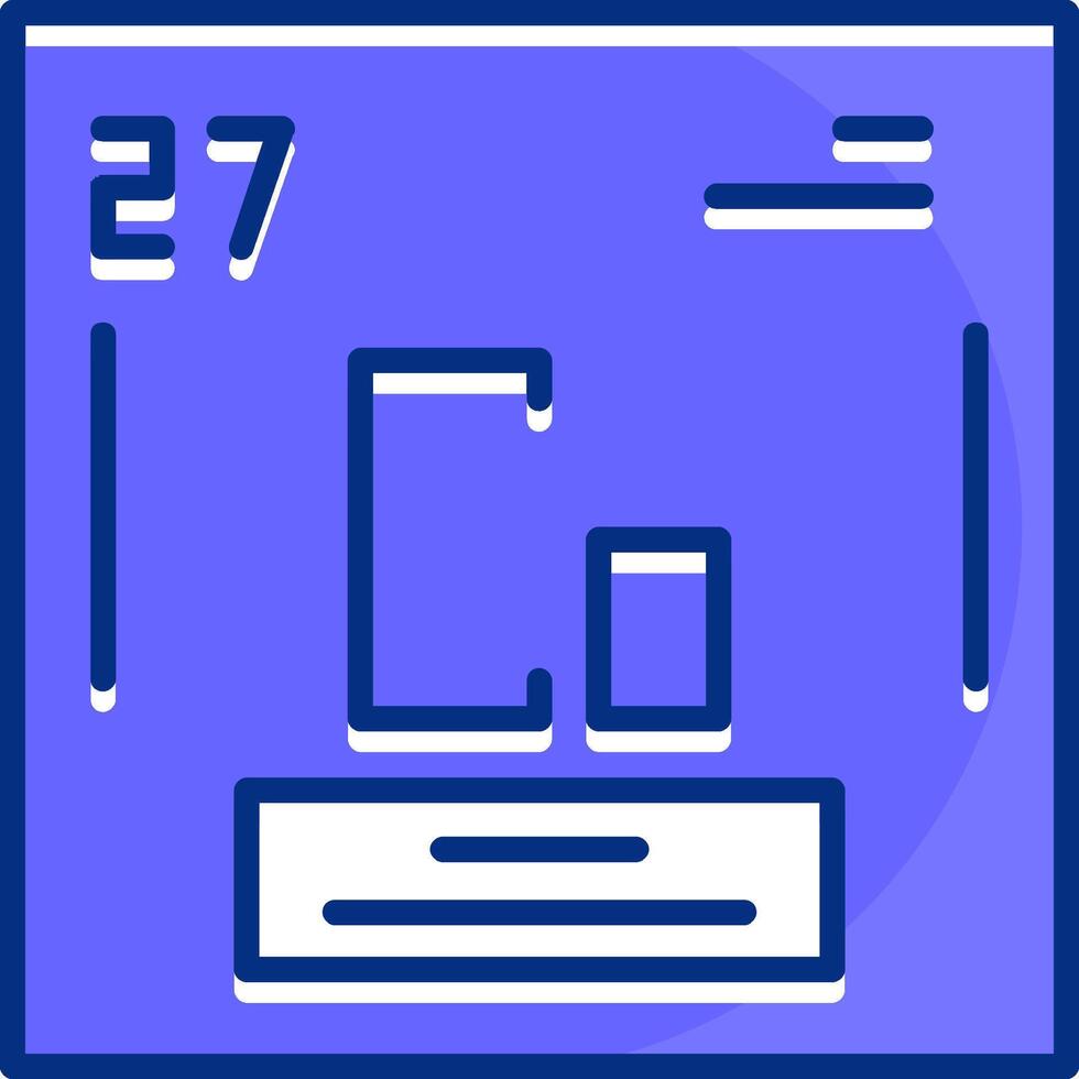 Cobalt Filled Slip Style Icon vector