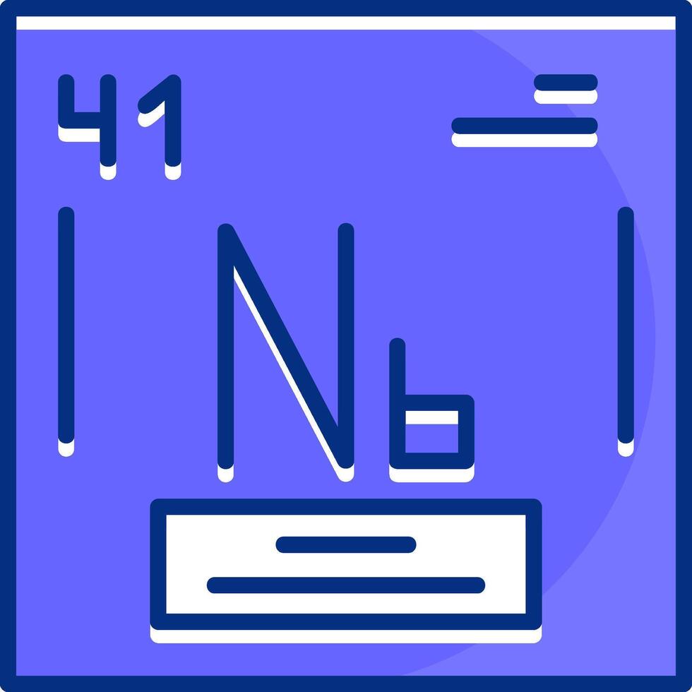 Niobium Filled Slip Style Icon vector