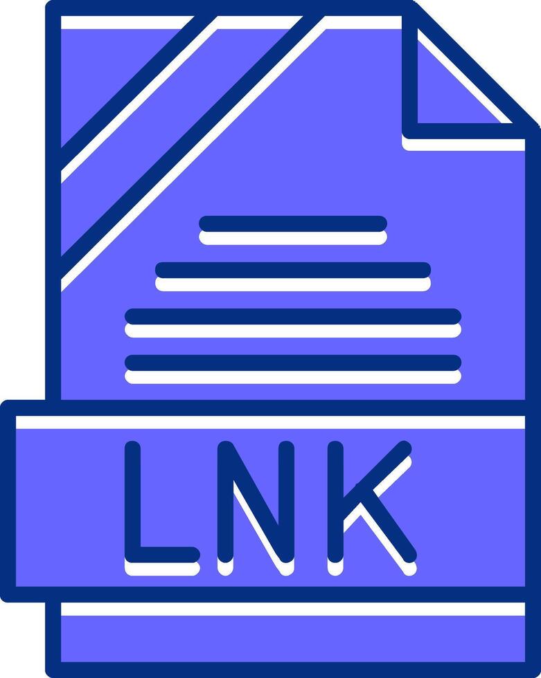 LNK Filled Slip Style Icon vector