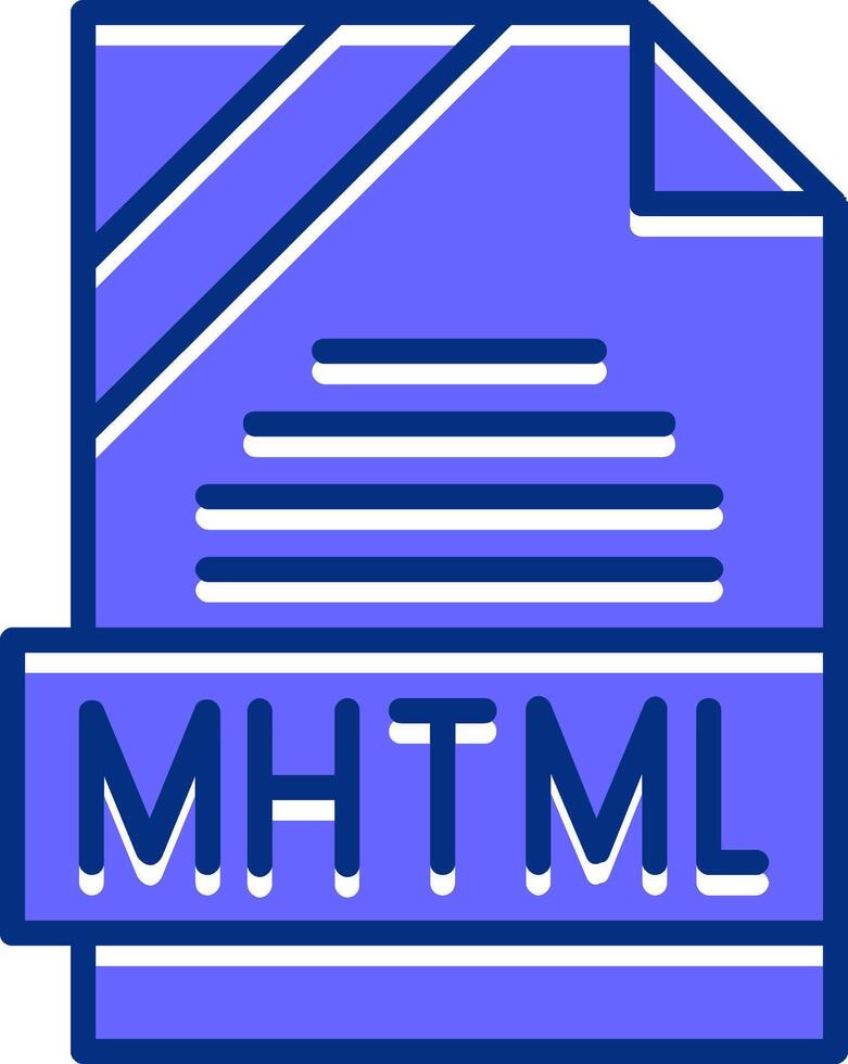 MHTML Filled Slip Style Icon vector