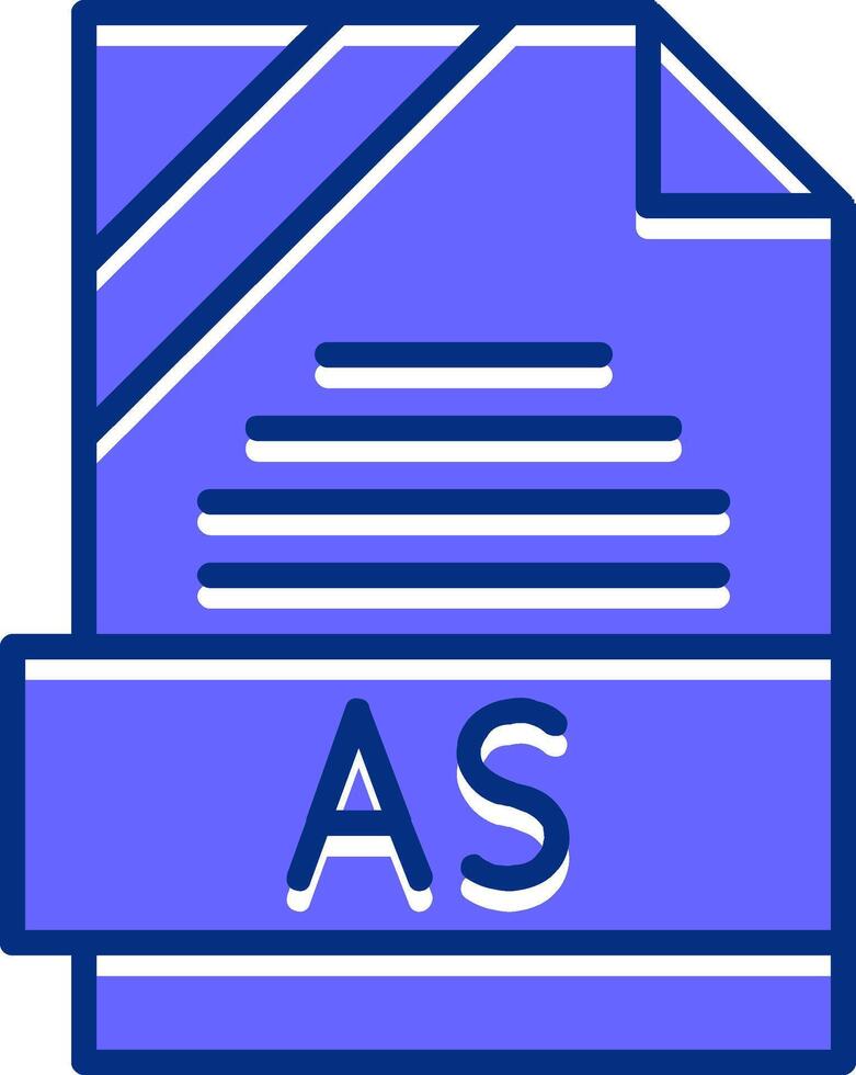 AS Filled Slip Style Icon vector