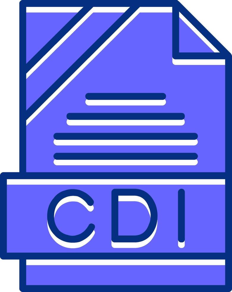 CDI Filled Slip Style Icon vector