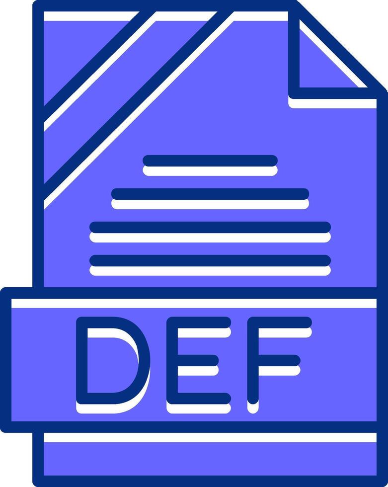 DEF Filled Slip Style Icon vector