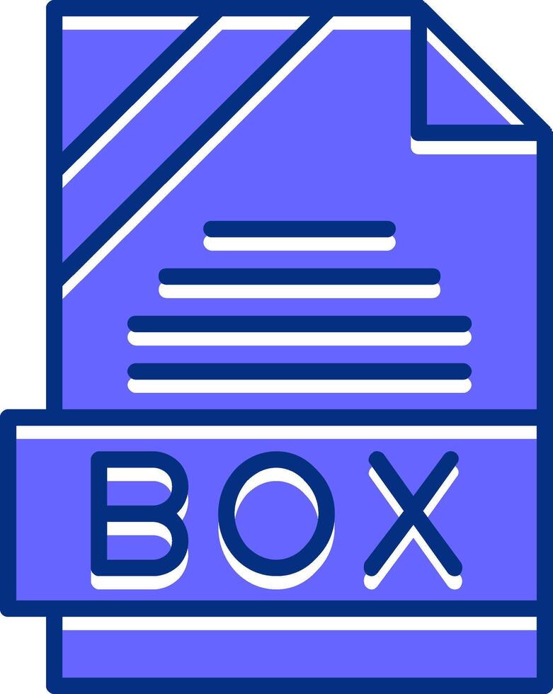 BOX Filled Slip Style Icon vector