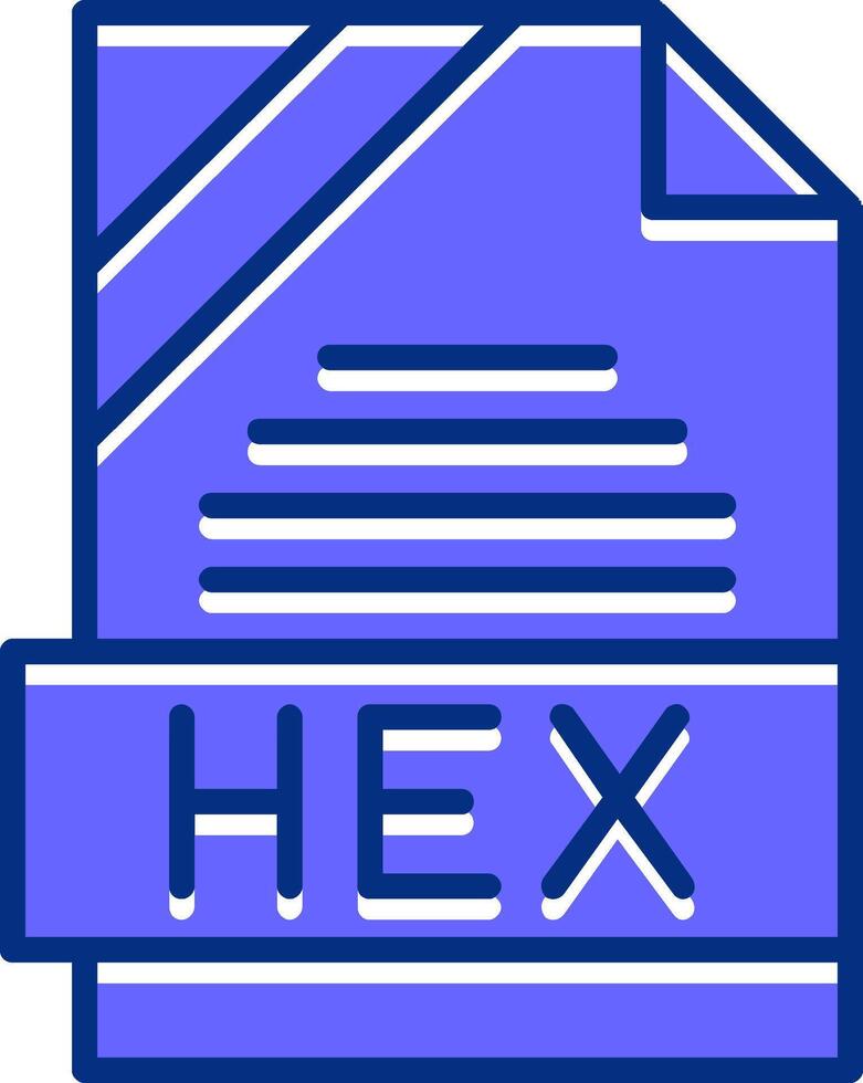HEX Filled Slip Style Icon vector