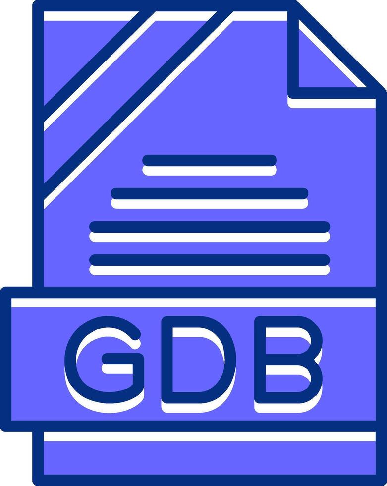 GDB Filled Slip Style Icon vector