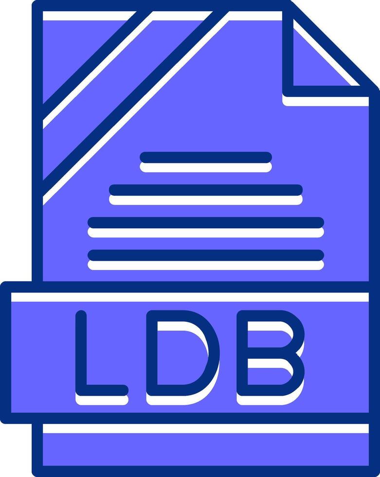 LDB Filled Slip Style Icon vector