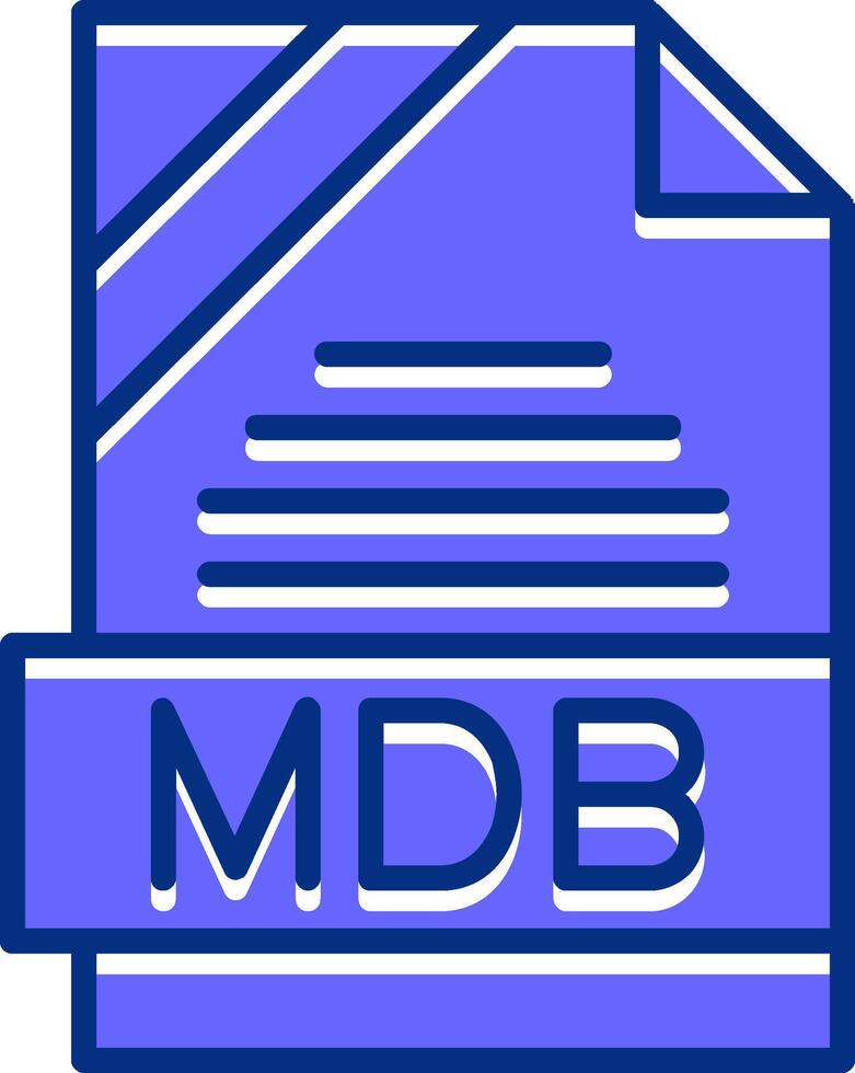 MDB Filled Slip Style Icon vector