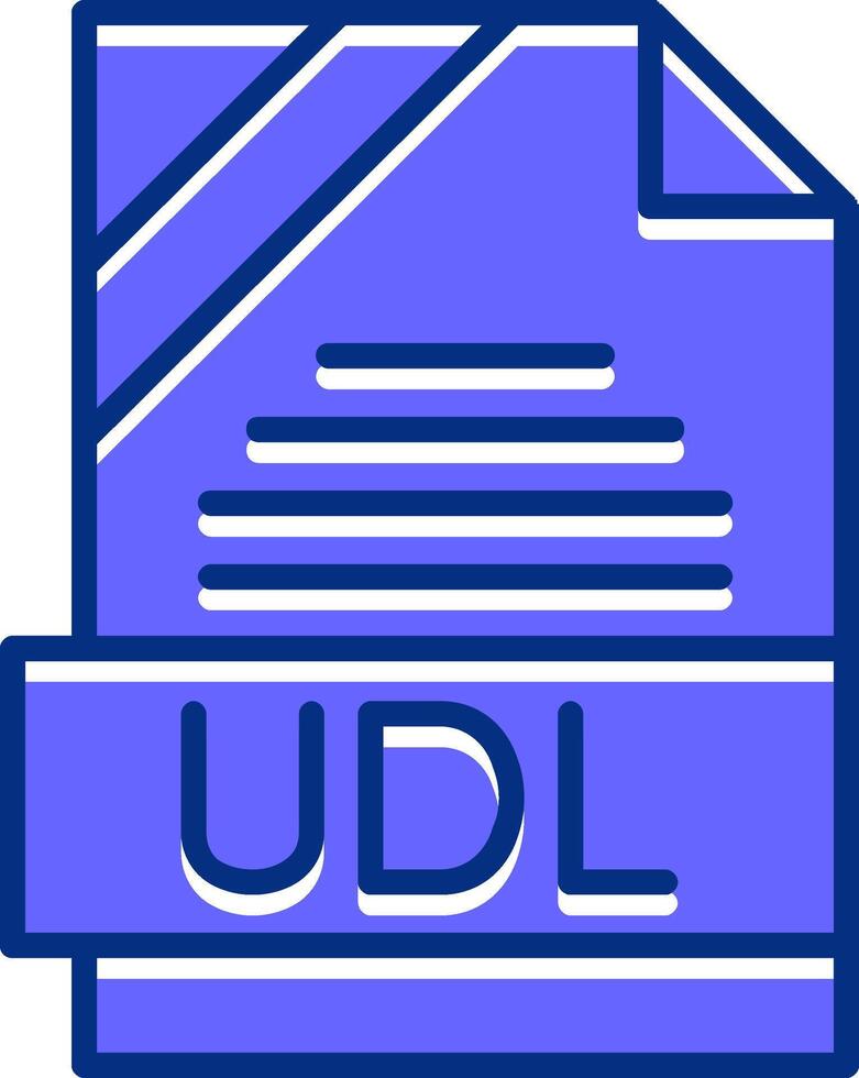 UDL Filled Slip Style Icon vector