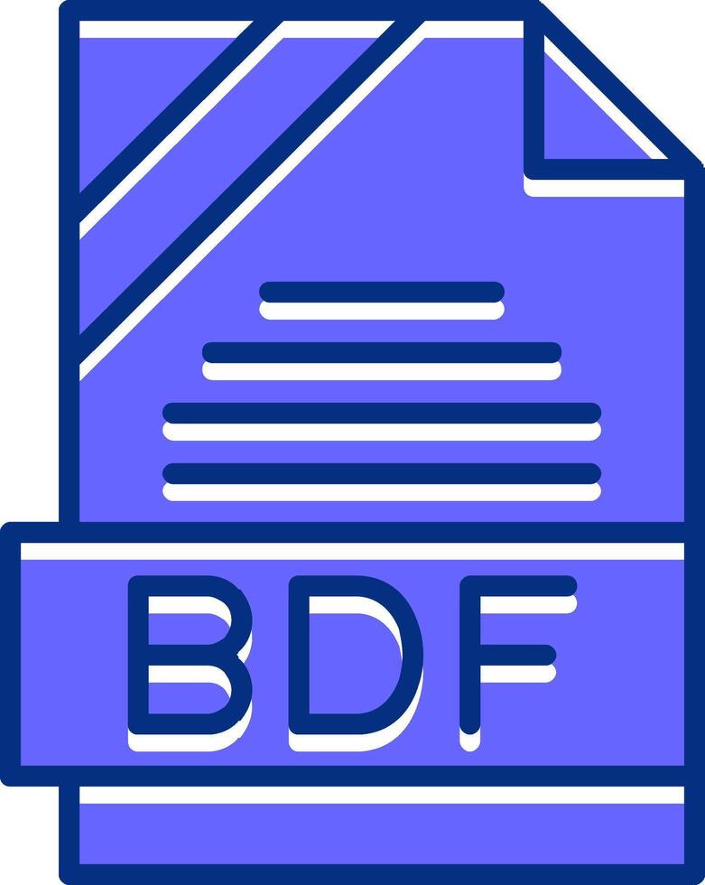 BDF Filled Slip Style Icon vector