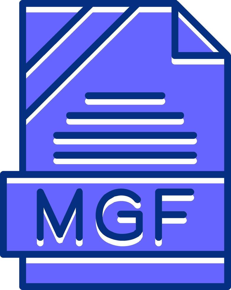 MGF Filled Slip Style Icon vector