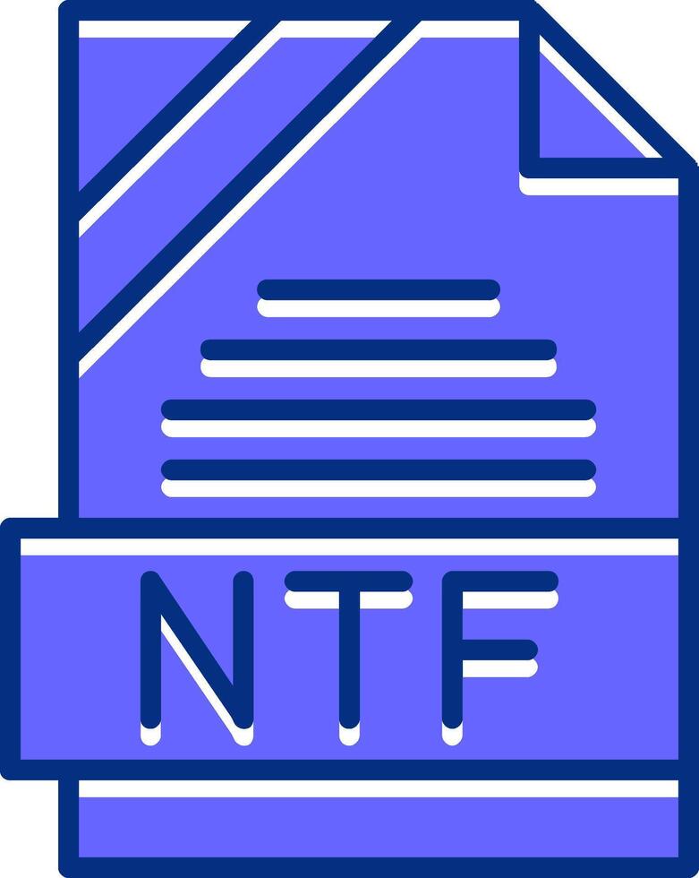 NTF Filled Slip Style Icon vector