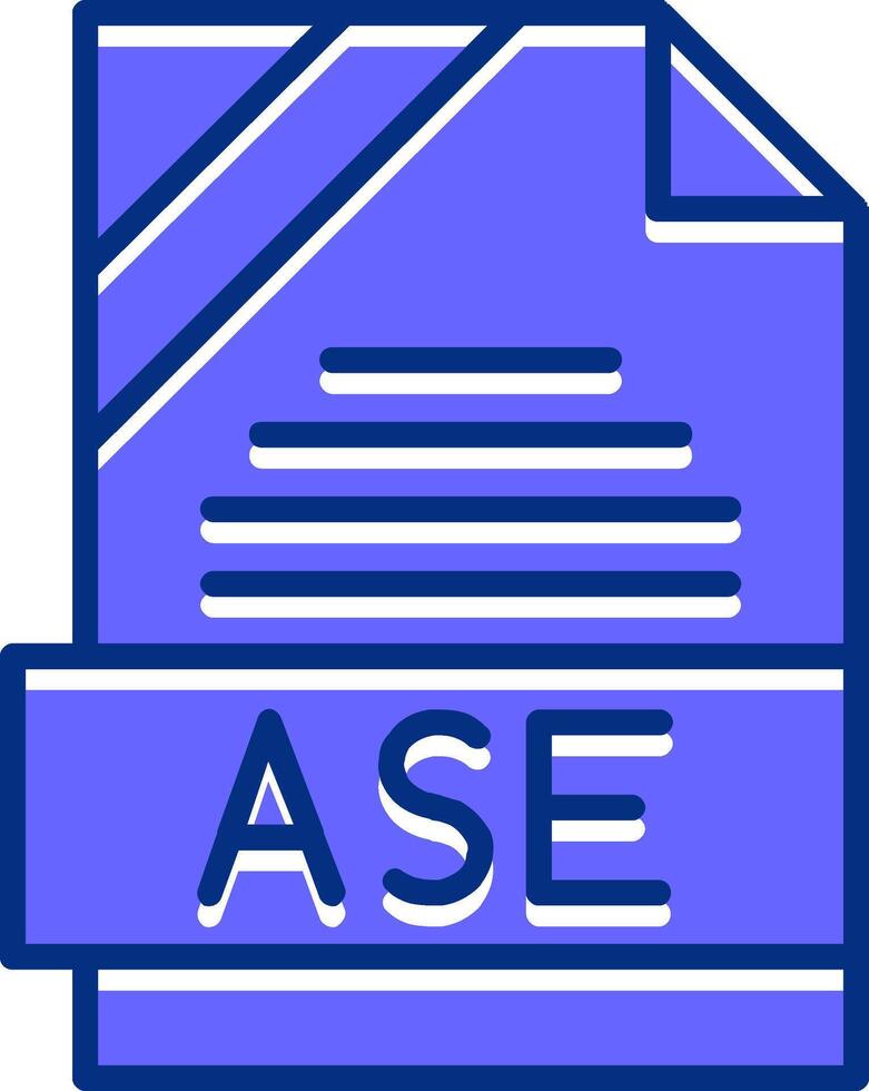 ASE Filled Slip Style Icon vector