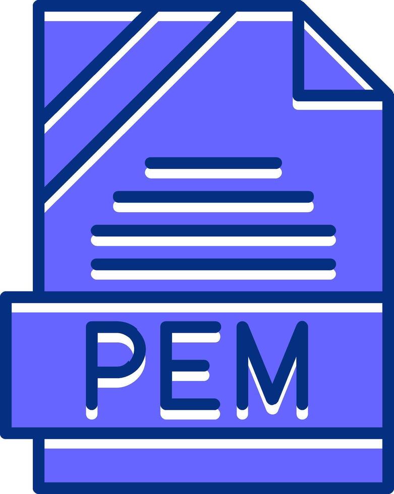 PEM Filled Slip Style Icon vector