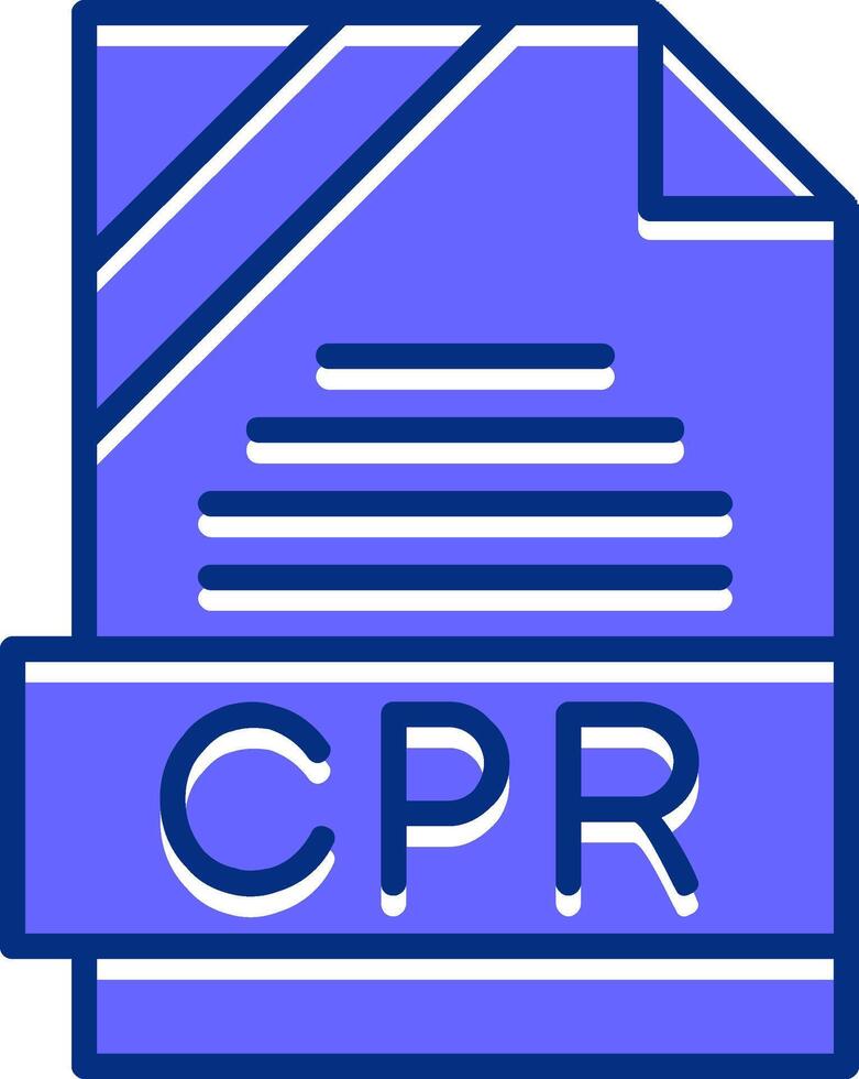 CPR Filled Slip Style Icon vector