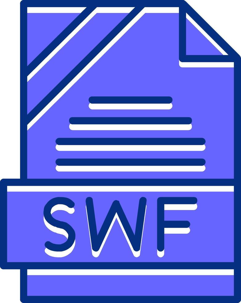 SWF Filled Slip Style Icon vector