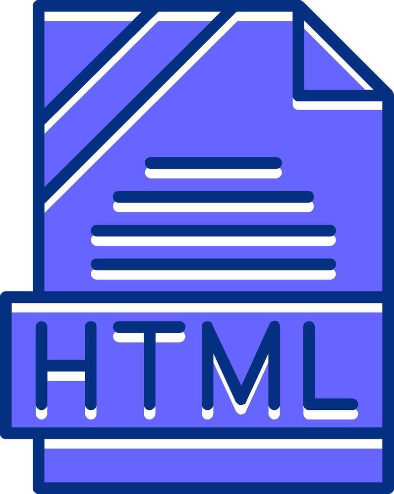 HTML Filled Slip Style Icon vector