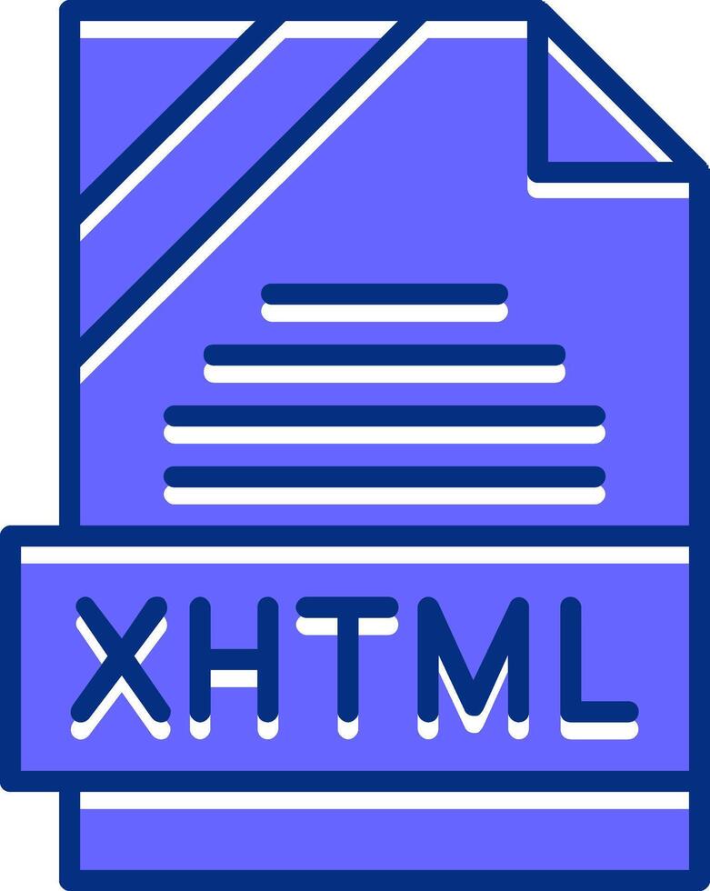 XHTML Filled Slip Style Icon vector